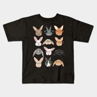 Rabbits in Glasses Kids T-Shirt